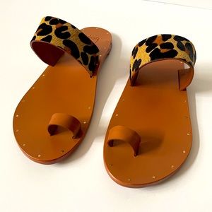 Brand new Beek Sibia brown/leopard sandal size 8